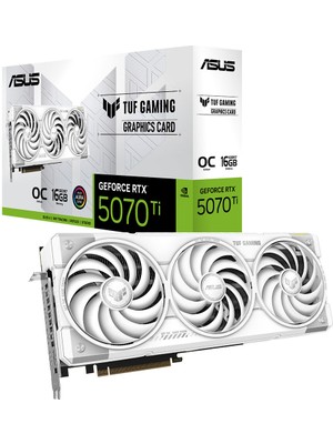 Asus TUF-RTX5070TI-O16G-WHITE-GAMING-NVIDIA-GEFORCE-RTX 5070 TI-16GB GDDR7-256BIT--OC-2XHDMI-3XDP-RGB-DLSS4 Ekran Kartı