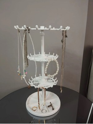 About The Perfect Beyaz Dekoratif Takı Düzenleyici, Kolye, Küpe, Bileklik Saklama Alanı