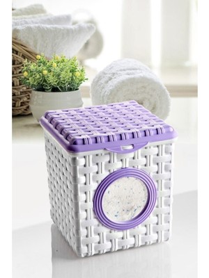 About The Perfect Çok Amaçlı Deterjan ve Aksesuar Kutusu, Çamaşır Makinesi Desenli, 15X18CM, Kaliteli Plastik