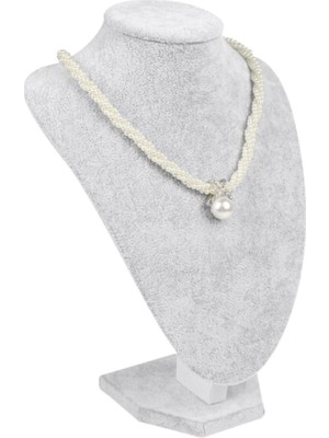 About The Perfect Gri Süet Kolye ve Gerdanlık Sergileme Mankeni 29 Cm, Şık ve Kullanışlı Tasarım