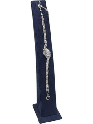 About The Perfect Füme Renkli Kumaş Kolyelik ve Bileklik Standı, 23X5 Cm, Şık ve Kullanışlı Tasarım