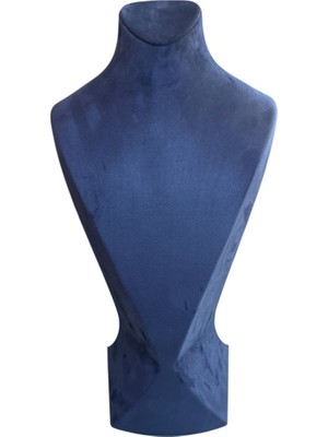 About The Perfect Lacivert Özel Tasarım Kumaş Kaplamalı Takı Mankeni, Şık ve Zarif Sergileme Için Ideal.