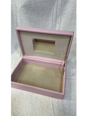 About The Perfect Aynalı Çok Bölmeli Organizer Sandık, Toz Pembe, Düzenleyici ve Şık Tasarım
