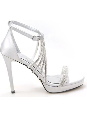 Papuçcity Ony 03243 11 cm Kadın Platform Abiye Ayakkabı
