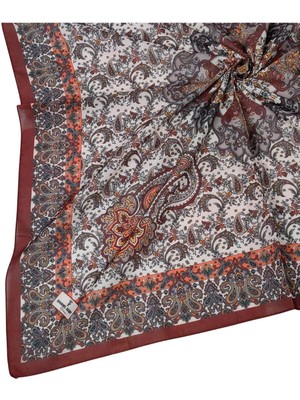 Prime Pamuk Etnik Desenli Eşarp 90X90 cm