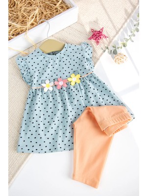 Taytlı Çiçekli Yazlık Ikili Kız Çocuk Takım