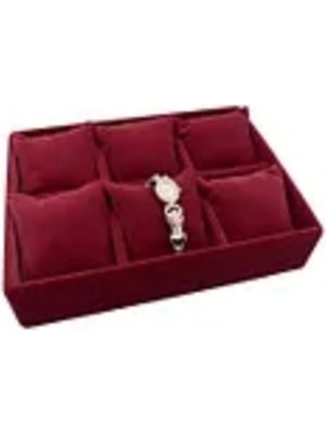 About The Perfect Bordo Süet Kaplama 24/18 cm Yastıklı Takı Düzenleyici