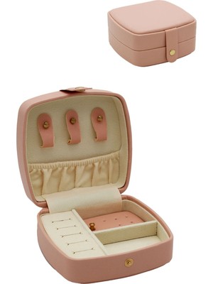 About The Perfect Pembe Takı ve Seyahat Organizeri, Kolye, Küpe, Yüzük Standı, Pratik ve Şık Tasarım