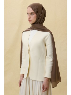 Paris Ipeği Koyu Vizon Renk Pamuklu Şal