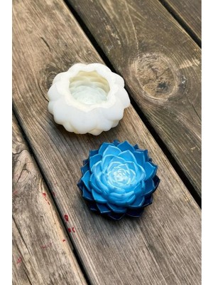 Beyaz Kaktüs Silikon Mum Kalıbı, 4'lü, El Yapımı Dekoratif Şekil