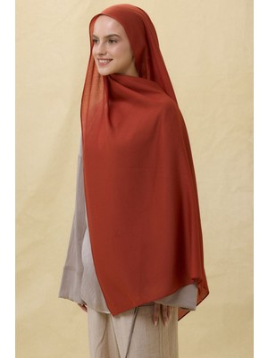 Paris Ipeği Koyu Kızıl Kahve  Renk Pamuklu Şal