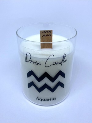 Ahşap Kova Burçlu Soya Wax Mum, Sıcak ve Doğal Atmosfer Yaratır
