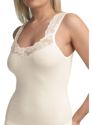 Private Büyük Beden Dantelli Krem Atlet 1957