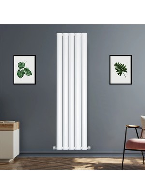 1600X475MM Lilac Dikey Beyaz Alüminyum Radyatör Dekoratif Tasarım