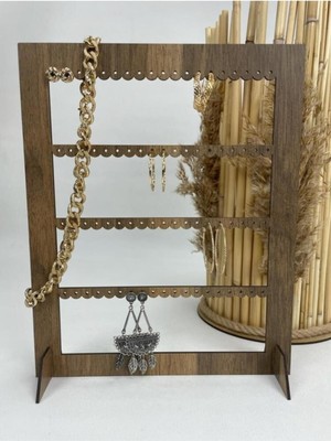 About The Perfect Cevizrenk Ahşap Takı Küpe Standı, Şık ve Fonksiyonel Takı Askısı