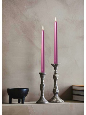 Pembe 5'li Şamdanlık Seti, Sedefli Kaplama, Şık ve Zarif Tasarım