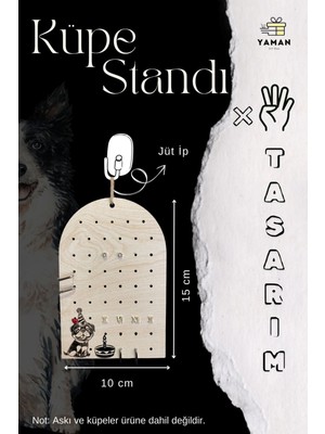 About The Perfect Ipli Küpe Askısı Seti, 4'lü, 10X15 Cm, Köpek Desenli, Düzenleyici Organizer