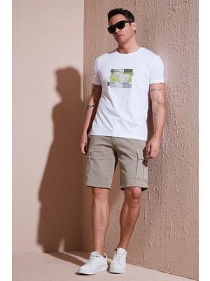 Buratti Streç Pamuklu Regular Fit Normal Bel Kargo Cepli Şort Erkek Şort 4510S79MILAN