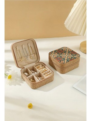 About The Perfect Çiçekli Seyahat Takı Kutusu, Küpe, Yüzük, Mücevher Düzenleyici