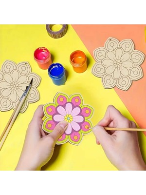 10 Ad Mandala  Ahşap Boyama Otonom Gelişim Çocuk Etkinliği  Çocuk Gelişimi