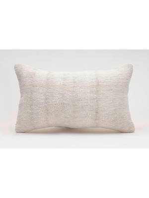 El Yapımı Kilimden Yapılmış Vintage Kırlent Kılıfı, Yün, 30X50 cm