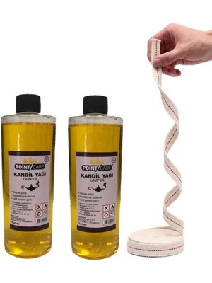 Kokusuz Kandil Yağı 250 ml + Fitil, 2 Adet, Iç Mekan Gaz Lambası Yağı