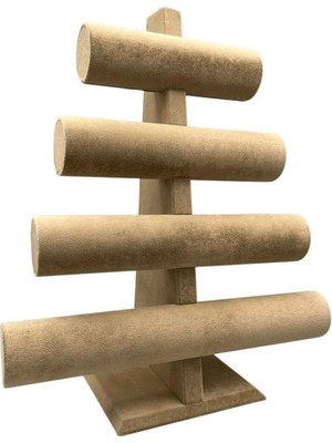 About The Perfect Süet Kumaş Bileklik ve Saat Sergileme Standı, 38/34 Cm, Dört Kademeli