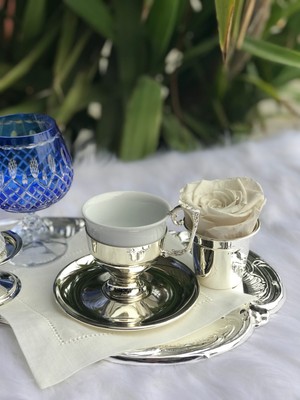 Abroz Home Design Gümüş Damat Kahve Fincanı - isteme fincanı