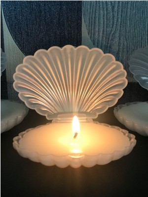 25 Adet Mika Kutulu Midye Mum Seti, Düğün, Nişan, Doğum, Kına, Sünnet, Mevlüt, Söz Hediyelik