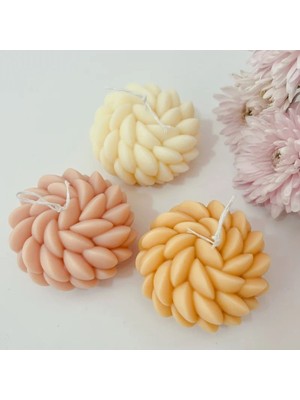 Beyaz Çiçek Mum, Sabun ve Kokulutaş Silikon Kalıp Seti