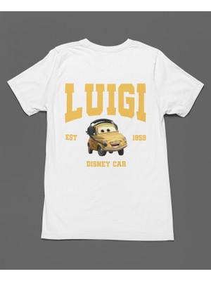 Bumeta Luigi Arabalar Cars Şimşek Mcqeen Unisex Tişört T-Shirt