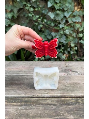 Beyaz Kelebek Silikon Mum Kalıbı, El Yapımı Dekorasyon Için Harika Seçenek