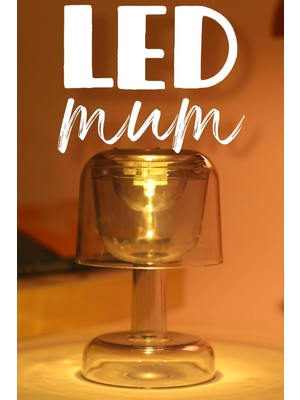 Füme LED Mum, Pil Dahil, Iskandinav Tarzı, Yapay Dekoratif, Dumansız, Alevsiz Işık PT428