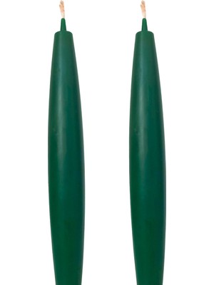 Yeşil Balmumu Mum Çiftli Set 22 Cm, Şamdan ve Masa Dekoru