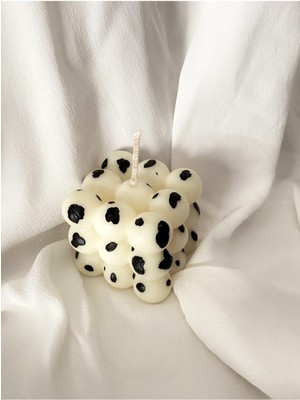 Siyah Benekli Mum, Kokulu ve Şık Tasarım, Evinize Huzur Katacak Özel Parça