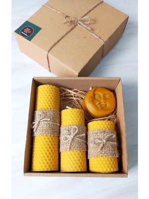 Doğal Bal Mum ve Güneş Seti, Dekoratif ve Şık Tasarım