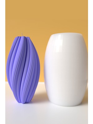 Büyük Boy Spiral Mum Kalıbı, Silikon, 18 Cm, El Yapımı Mum Malzemeleri