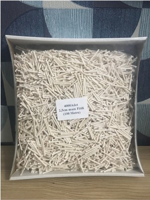 2,5 cm Pamuk Ipli Mum Fitili, 4000 Adet, Hazır Sert, Yüzde Yüz Doğal