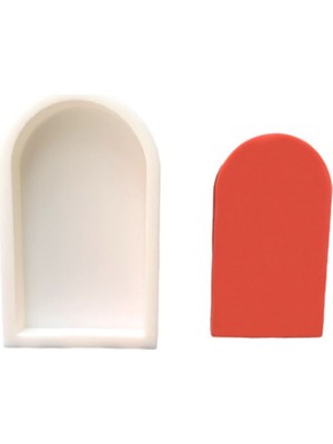 Beyaz 2d Silikon Kapı Çerçevesi Mum Kalıbı, 1 Adet