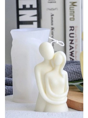 Şeffaf Dekoratif Çift Mum Kalıbı, Zarif ve Şık Ev Dekoru Aksesuarı