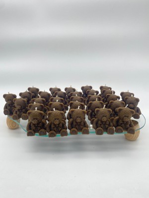 50’li Küçük Ayıcıklı Mum Seti, Özel Günleriniz Için Tatlı ve Sevgi Dolu Hediye