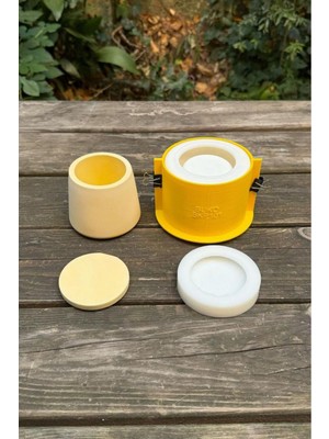 Dairesel Silikon Kap, Kapaklı, Kasnaklı, Beyaz, Pratik ve Şık Mutfak Kalıbı