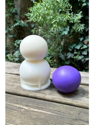 Beyaz 9cm Silikon Küre Mum Kalıbı, Ev Dekoru ve El Yapımı Projeler Için Ideal