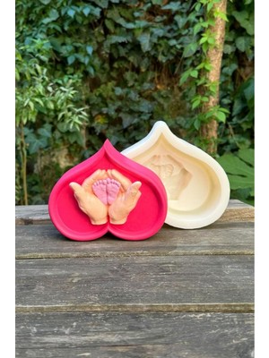 Beyaz Tekli Silikon Mum Kalıbı, El Yapımı Dekoratif Mum Kalıbı