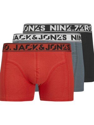 Jacnıne.zero Solıd Trunks 3 Pack Antrasit