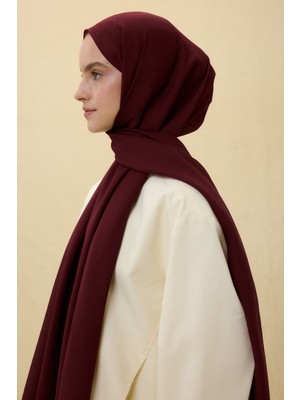 Fenza Scarf Paris Ipeği Şal - Bordo