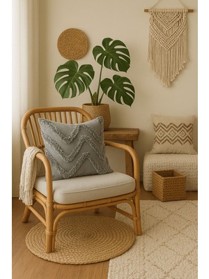 Yumuşak Tüylü Desenli 40X40 cm Kırlent Kılıfı, Şık ve Konforlu Dekorasyon Parçası