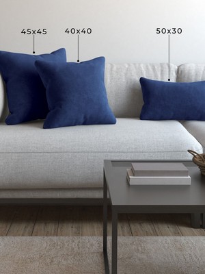 Soft Series Gece Mavisi Kırlent ve Yastık Kılıfı, Şık ve Rahat Dekorasyon Için Idealdir