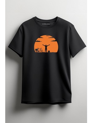 Merch&ice Bisikletim ve Ben Özgürüm Baskılı Unisex T-Shirt Siyah