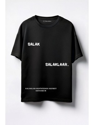 Merch&ice Salak Salaklar Prens Baskılı Unisex Oversize T-Shirt Siyah